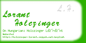 lorant holczinger business card